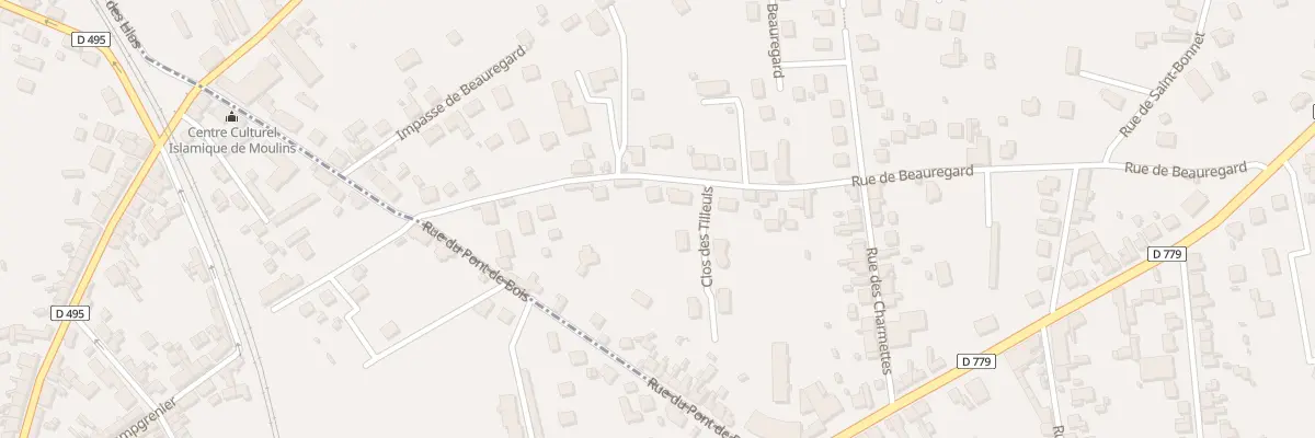 Plan du 25 Rue de Beauregard à Yzeure