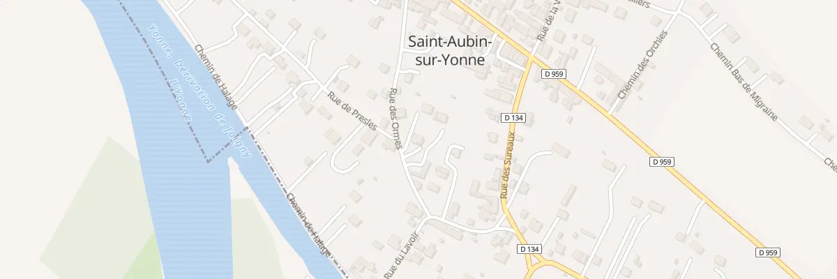 Plan du 20 Rue des Ormes à Saint-Aubin-sur-Yonne