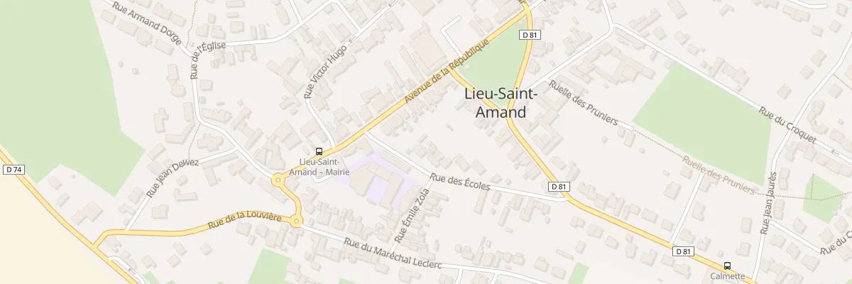 Plan du 1 Rue des Ecoles à Lieu-Saint-Amand