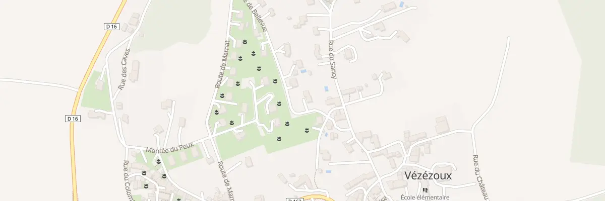 Plan du 6 Rue de Bellevue à Vézézoux