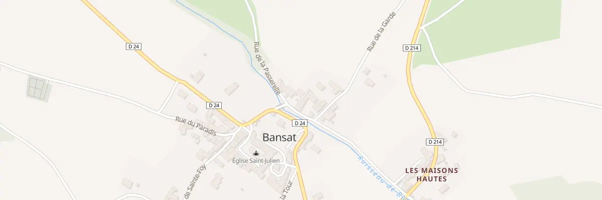Plan du 5 Rue de la Passerelle à Bansat