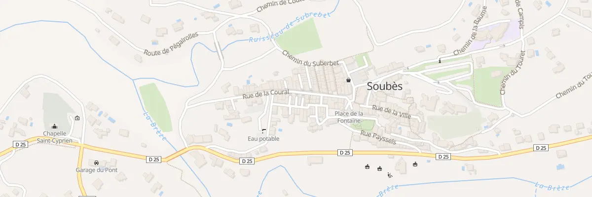 Plan du 23 Rue de la Coural à Soubès