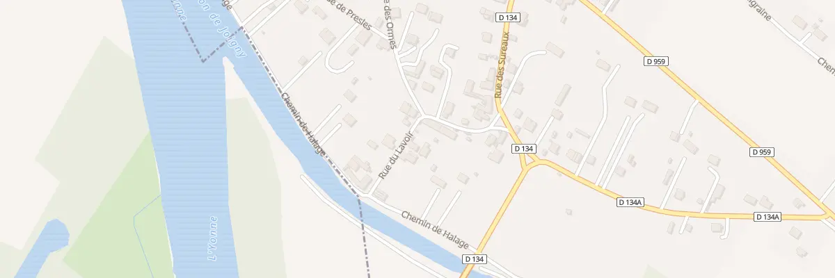 Plan du 8 Rue du Lavoir à Saint-Aubin-sur-Yonne