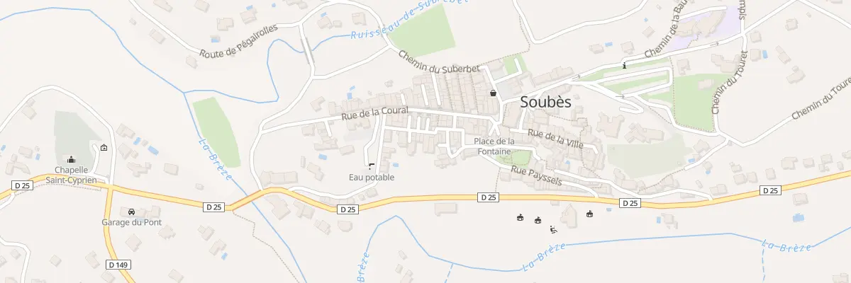 Plan du 17 Rue de Pecoule à Soubès