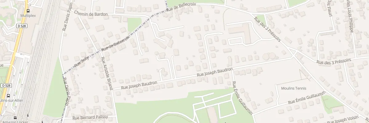Plan du 25 Rue Joseph Baudron à Yzeure