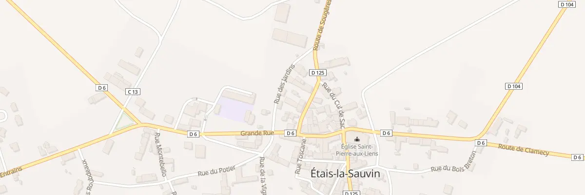 Plan du 5 Rte de Sougères à Étais-la-Sauvin