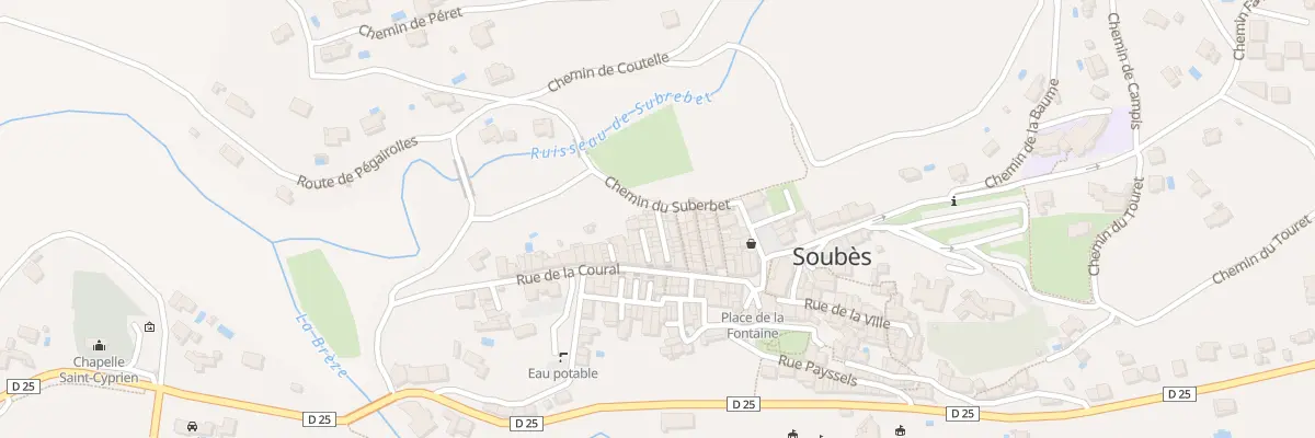 Plan du 11 Rue du Buffadou à Soubès