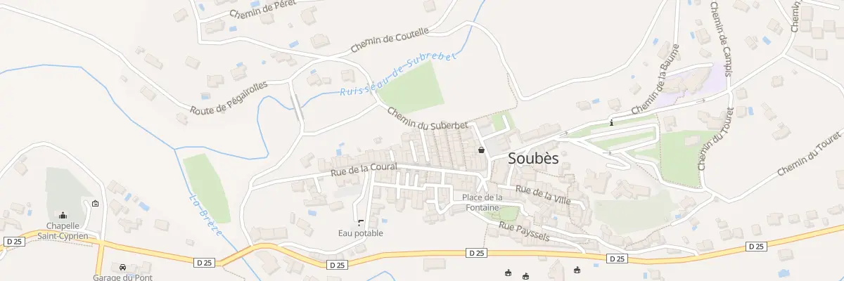 Plan du 7 Rue du Buffadou à Soubès