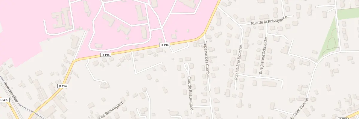 Plan du 23 Rue Clos de Beauregard à Yzeure
