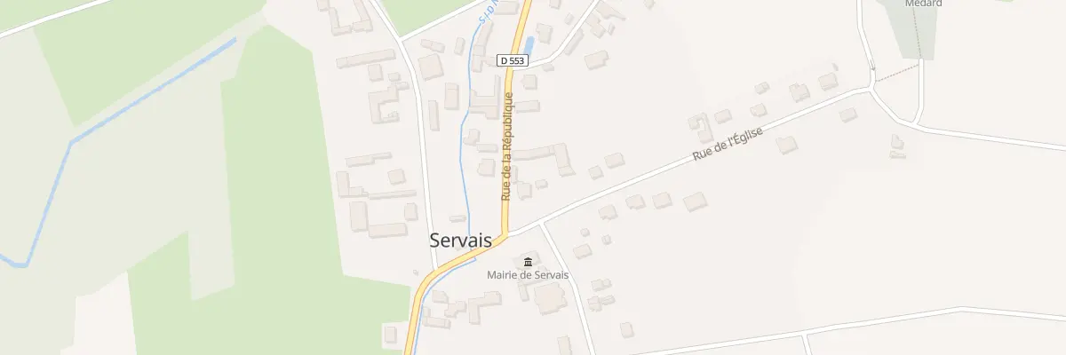 Plan du 2 Rue de la République à Servais