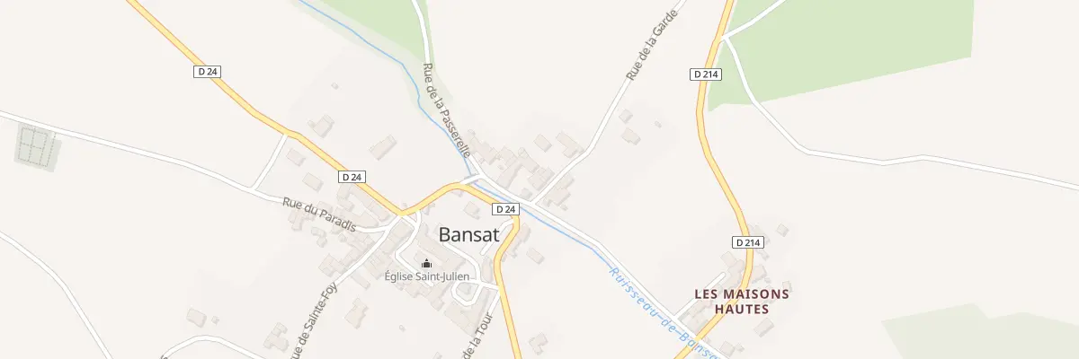 Plan du 3 Rue de la Garde à Bansat