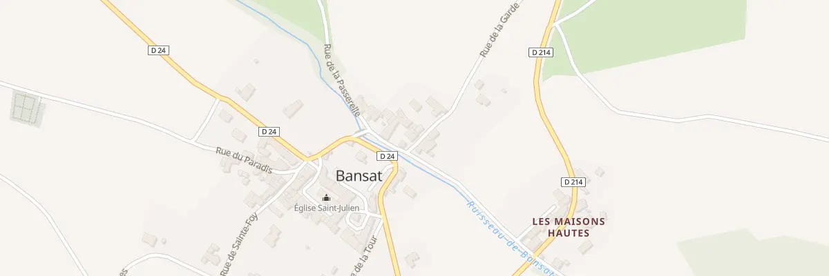 Plan du 1 Rue de la Garde à Bansat