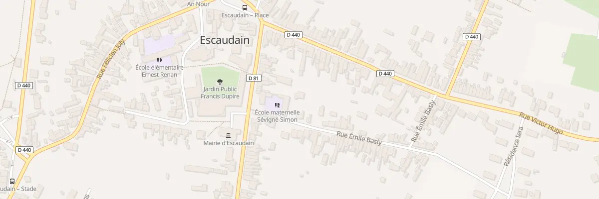 Plan du 1A Rue Emile Basly à Escaudain