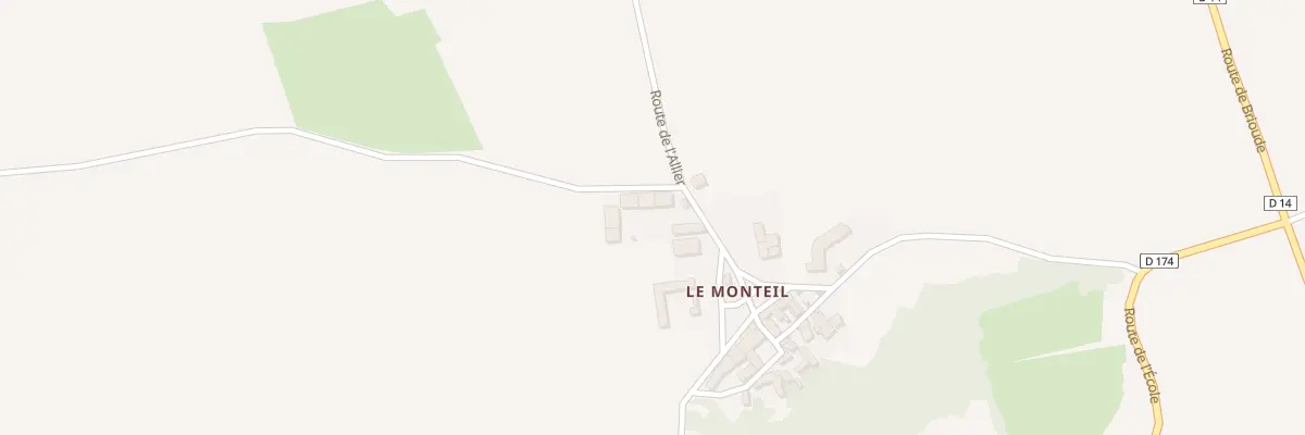 Plan du 2 Rte de l’Allier à Vergongheon