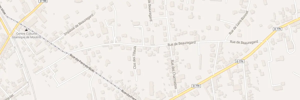 Plan du 21 Rue de Beauregard à Yzeure