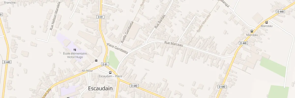 Plan du 6 Rue Marceau à Escaudain