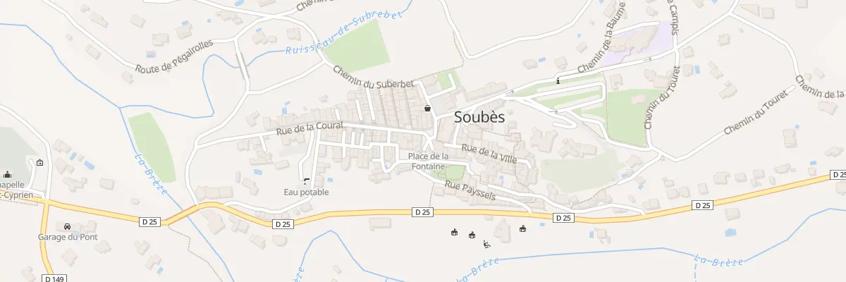 Plan du 9 Pl de la Fontaine à Soubès