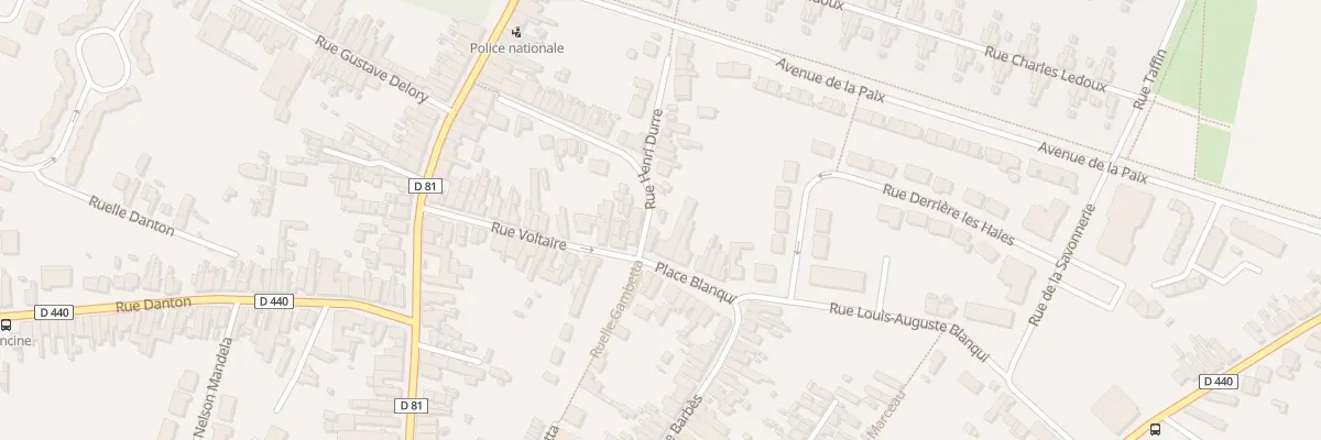 Plan du 1 Pl Blanqui à Escaudain