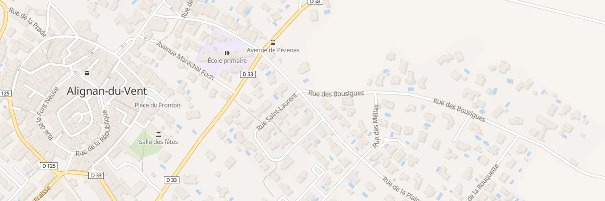 Plan du 1 Rue Saint Laurent à Alignan-du-Vent
