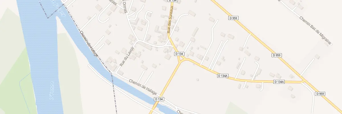 Plan du 1 Rue des Sureaux à Saint-Aubin-sur-Yonne