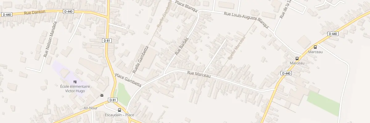 Plan du 6 Rue Barbes à Escaudain