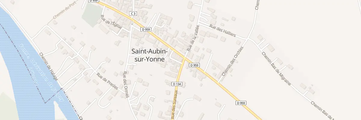 Plan du 25 Rue des Sureaux à Saint-Aubin-sur-Yonne