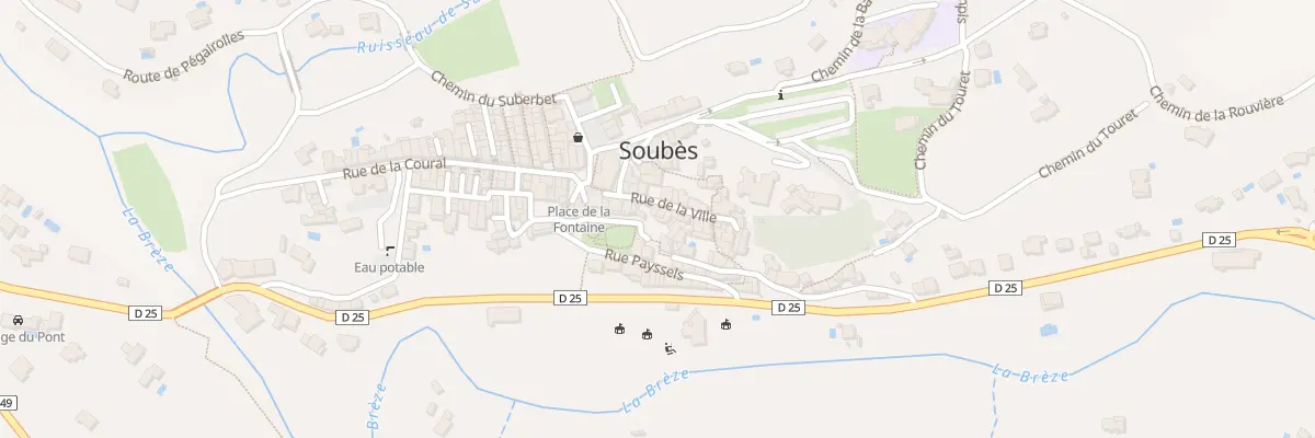Plan du 12 Rue de la Ville à Soubès