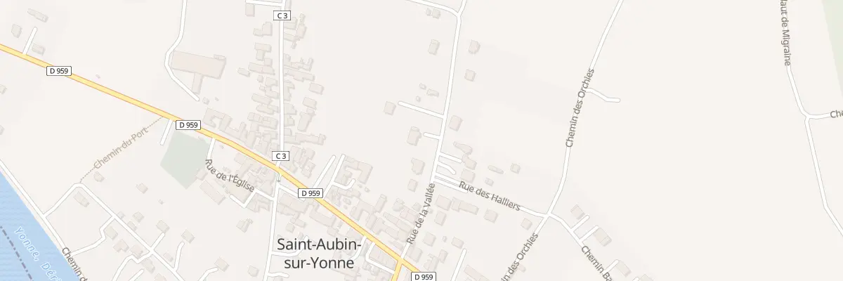 Plan du 15 Rue de la Vallée à Saint-Aubin-sur-Yonne