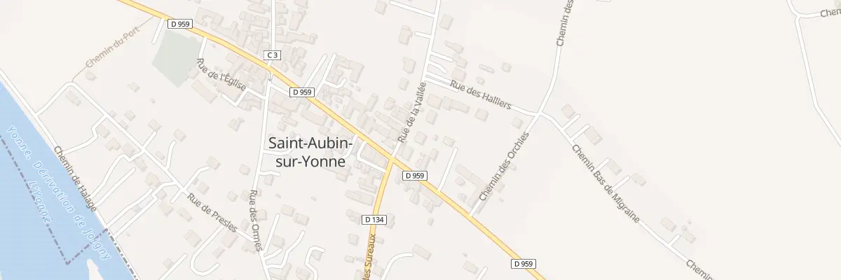 Plan du 6 Rue de la Vallée à Saint-Aubin-sur-Yonne