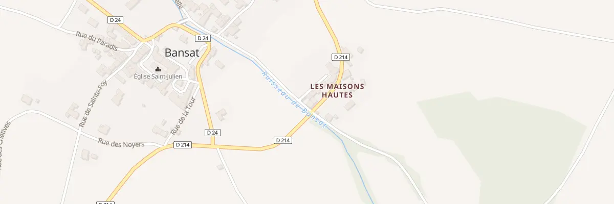 Plan du 1 Rue des Maisons Hautes à Bansat