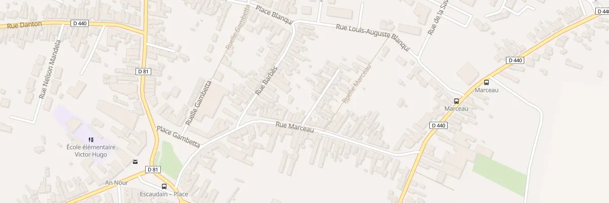 Plan du 23 Rue Marceau à Escaudain