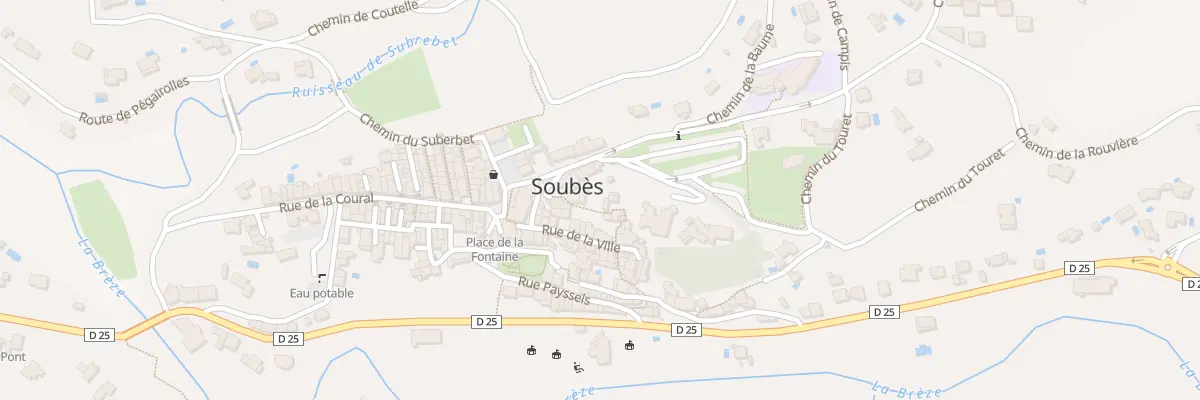 Plan du 7 Mte du Chateau à Soubès