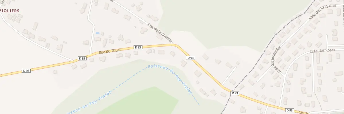 Plan du 10 Rue du Thuel les Pioliers à Villeneuve-les-Cerfs