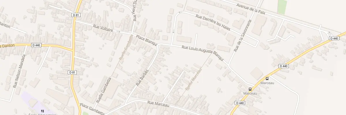 Plan du 28 Rue Barbes à Escaudain