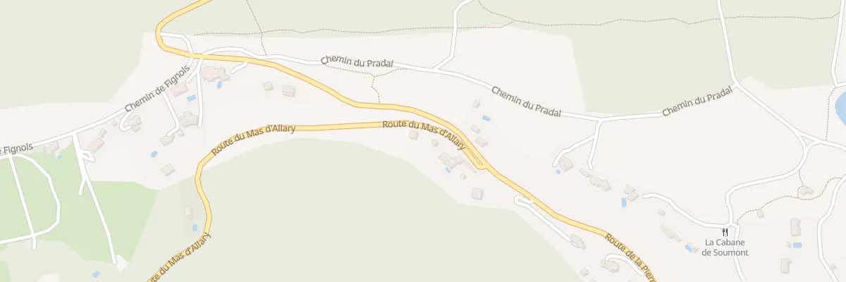 Plan du 95 Rte du Mas d’Alary à Soumont