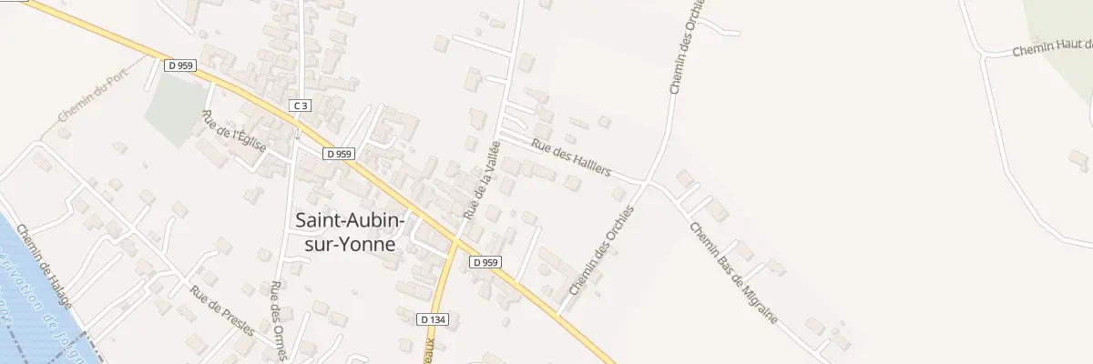 Plan du 2 Rue des Halliers à Saint-Aubin-sur-Yonne