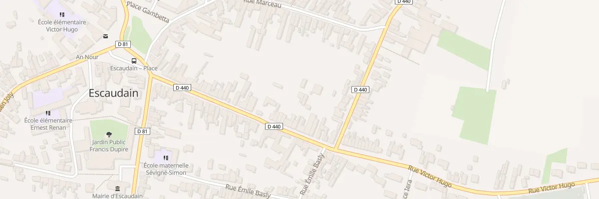 Plan du 43B Rue Victor Hugo à Escaudain