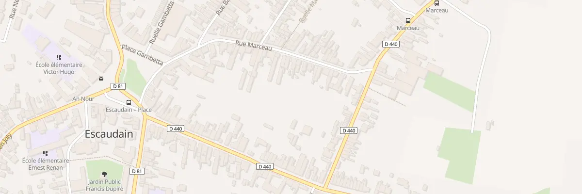 Plan du 44B Rue Marceau à Escaudain