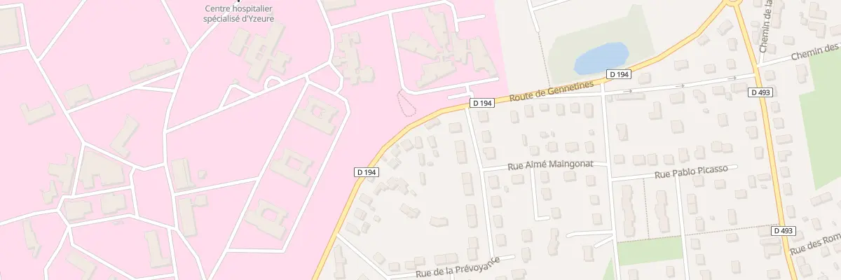 Plan du 58 Rte de Gennetines à Yzeure