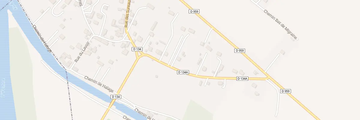 Plan du 18 Rte de Cézy à Saint-Aubin-sur-Yonne