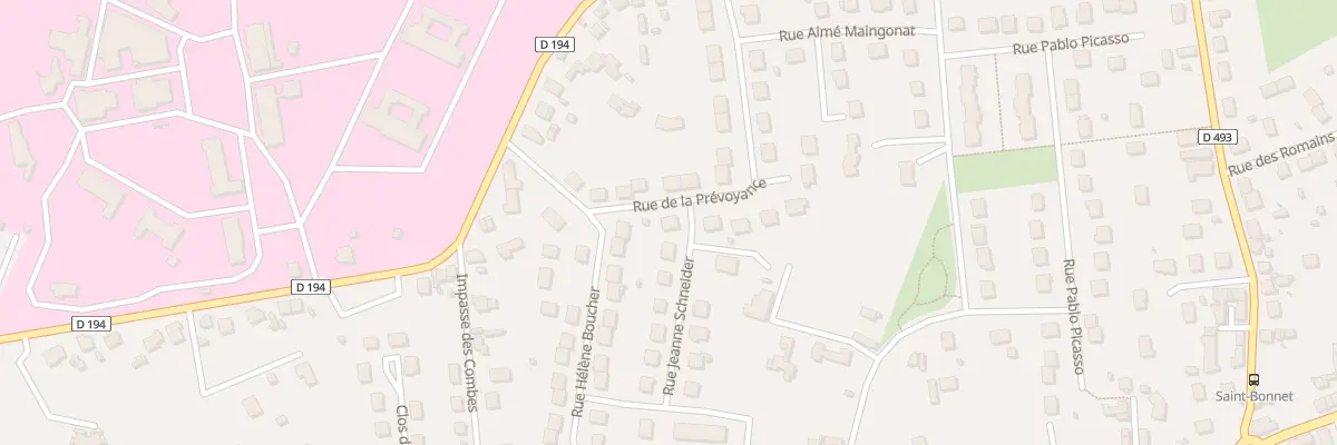 Plan du 25 Rue de la Prévoyance à Yzeure