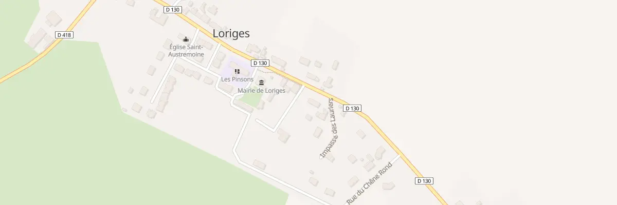 Plan du 34 Rte du Bourg à Loriges