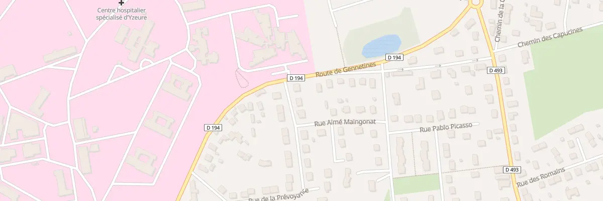 Plan du 3 Rue de la Prévoyance à Yzeure