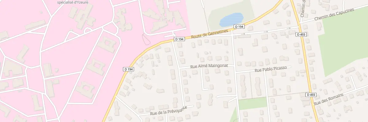 Plan du 5 Rue de la Prévoyance à Yzeure