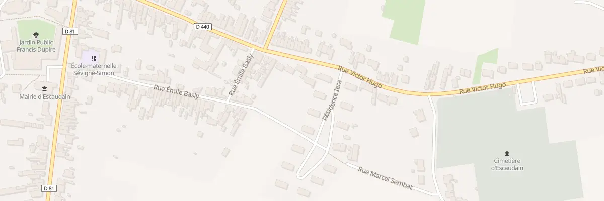 Plan du 64 Rue Victor Hugo à Escaudain