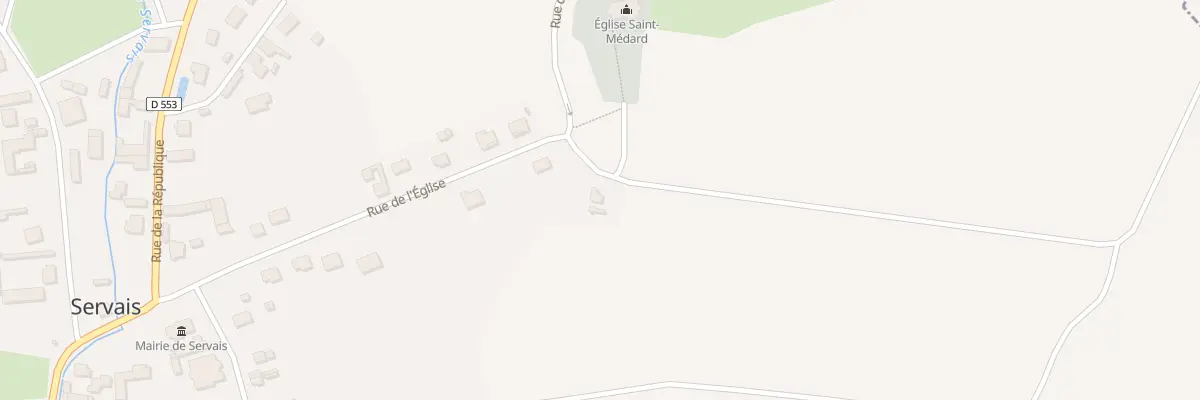Plan du 22 Rue de l’Eglise à Servais