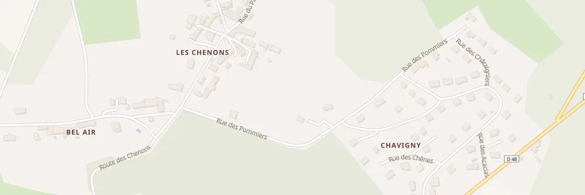 Plan du 9001 Rue des Pommiers à Parly