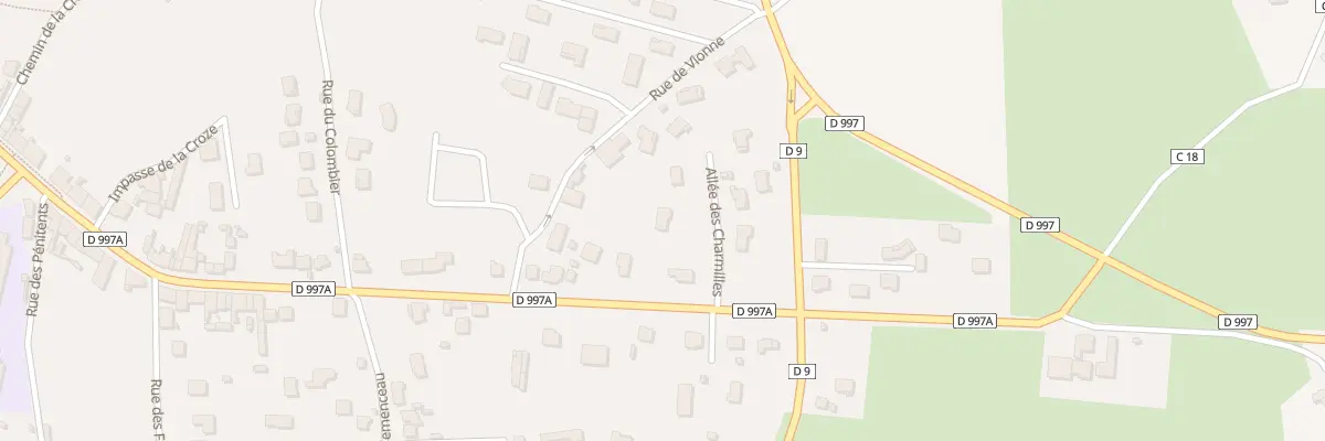 Plan du 3 All des Charmilles à Billom