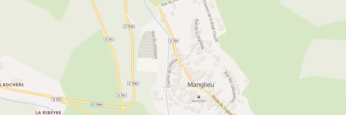 Plan du 68 Bourg de Manglieu à Manglieu