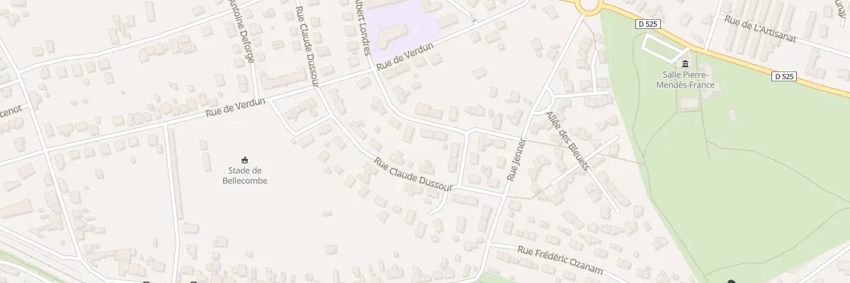 Plan du 8 Rue de Bellecombe à Yzeure